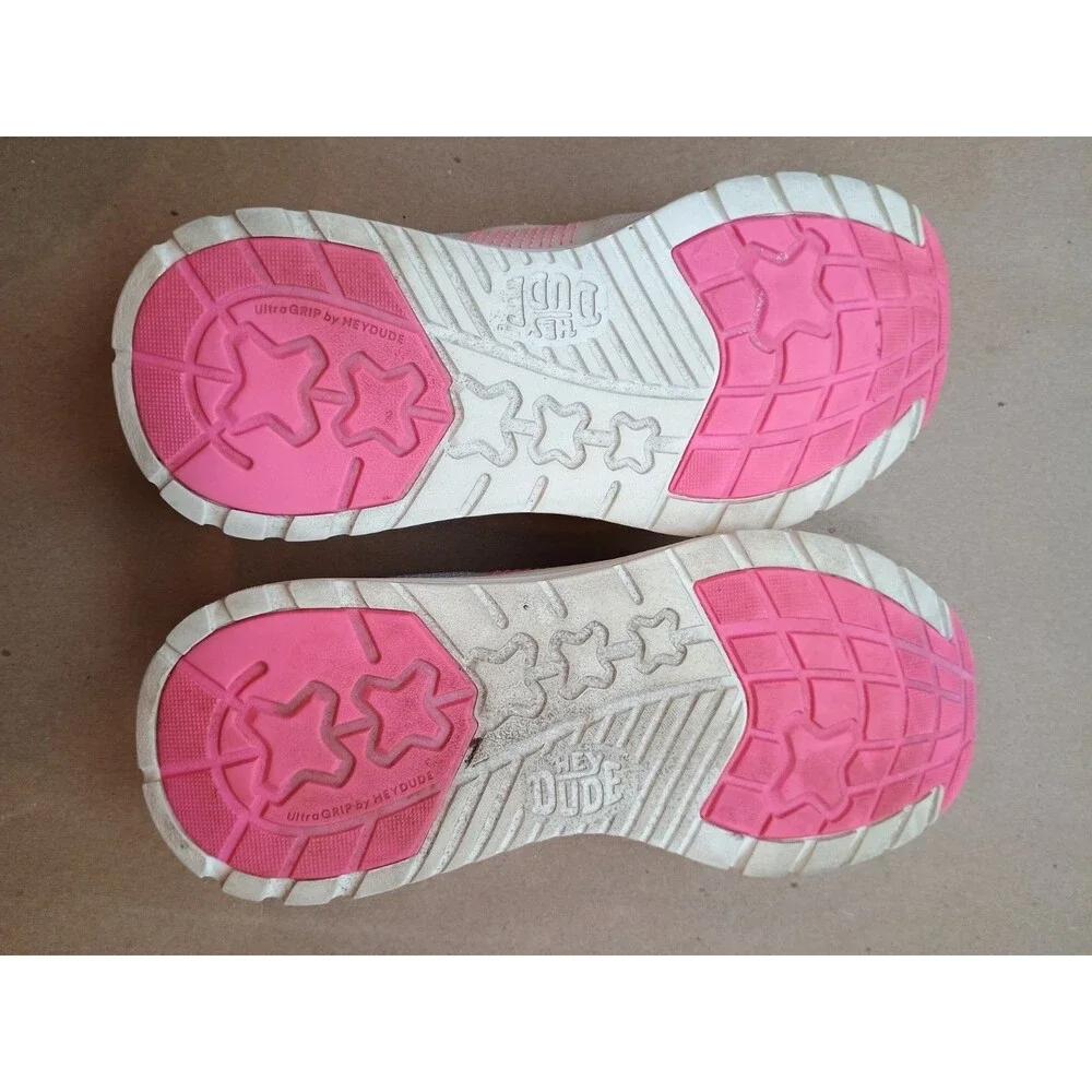 Hey Dude Women's Sirocco Colorblock Shoes Slip On Tennis Shoe Sz 10 White Pink - Picture 8 of 8